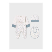 Mayoral Baby Boy Ivory and Blue Gift Set